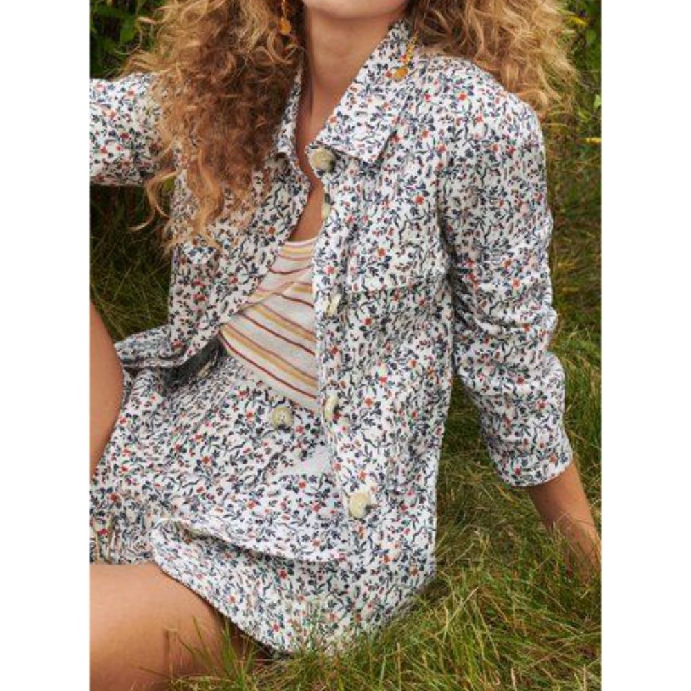 NWOT Veronica Beard Floral High Rise Shorts Sz 4